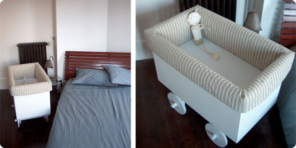 Berceau d'appoint en sidecar pour l'allaitement