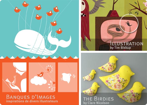 Des petits oiseaux décoratifs - inspiration