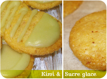 Sablés de Noël - recette - glaçage kiwi et sucre glace